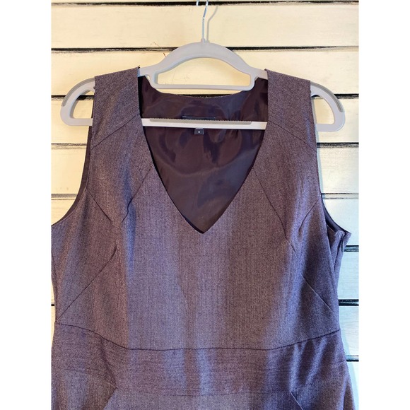 Gap woman’s dress size 10 sleeveless v neck purple sheath dress pocket lined - Picture 3 of 12